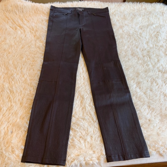 ❌SOLD❌Vince Lambskin Leather Zip Detail Leggings - Picture 5 of 8